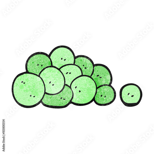 textured cartoon peas
