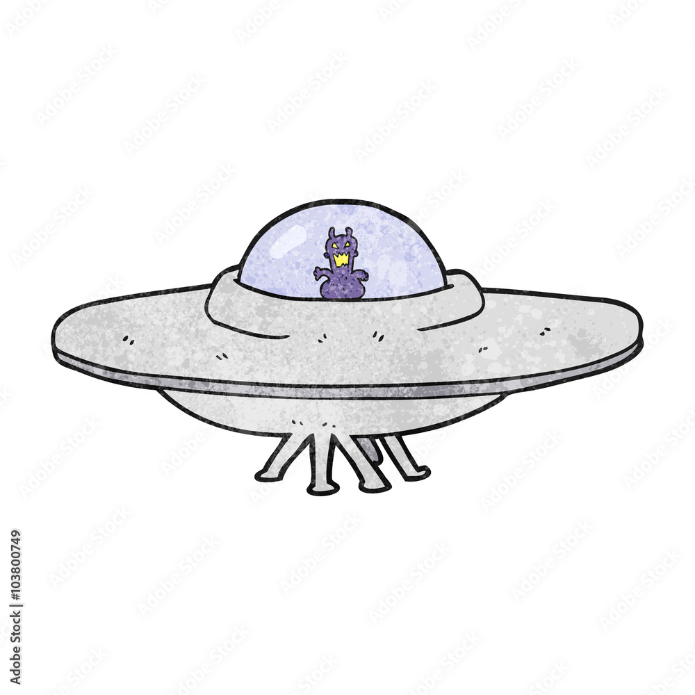 textured cartoon UFO textured cartoon UFO