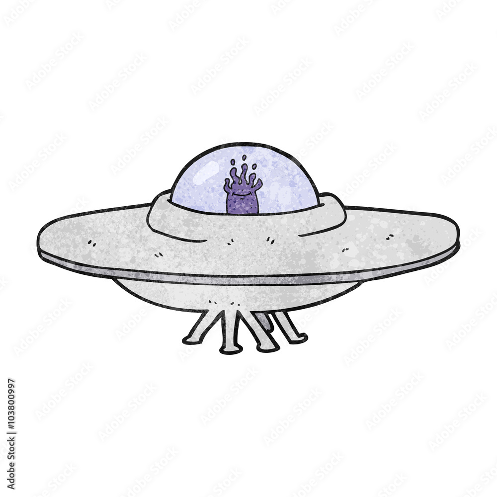 textured cartoon flying saucer textured cartoon flying saucer
