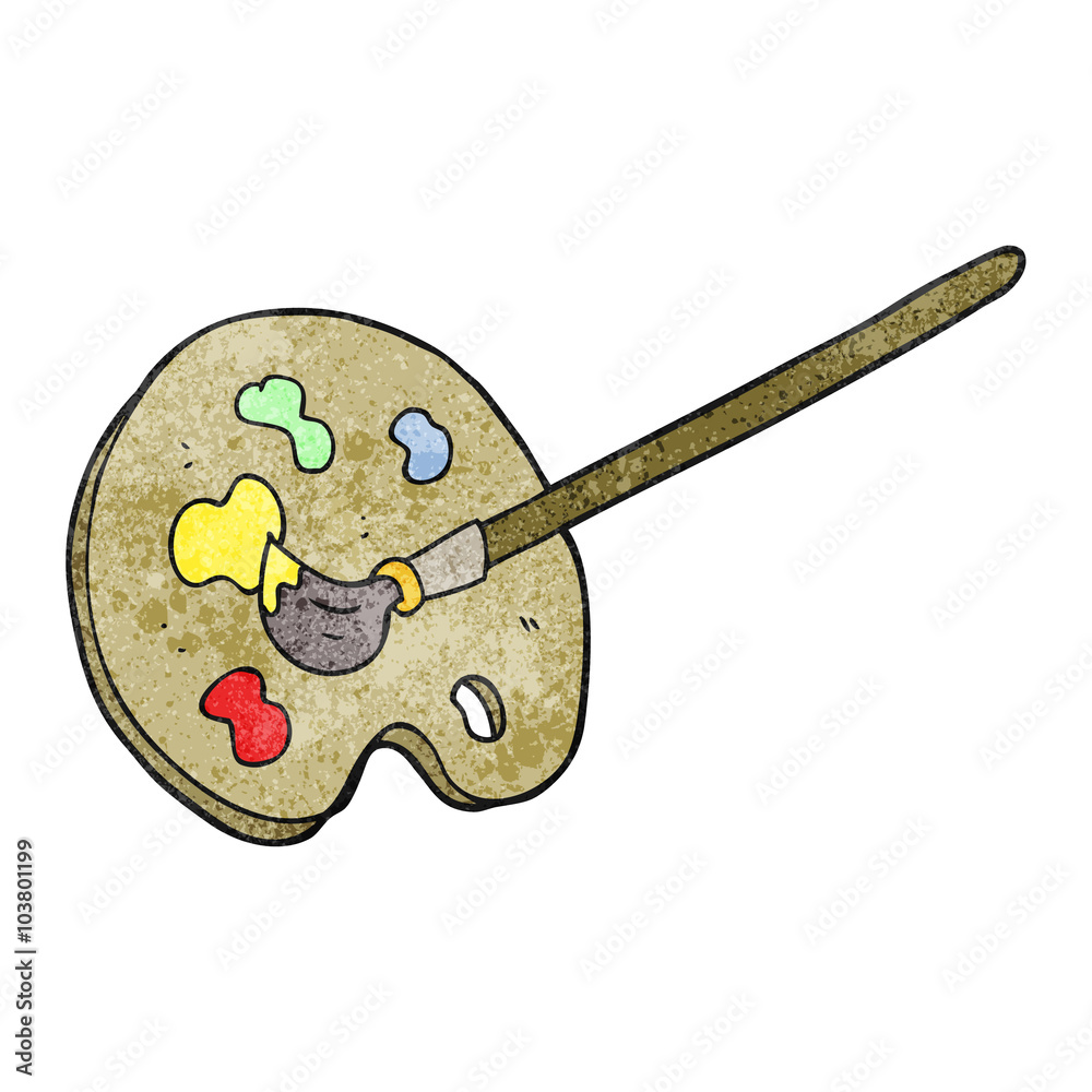 textured cartoon artist palette textured cartoon artist palette
