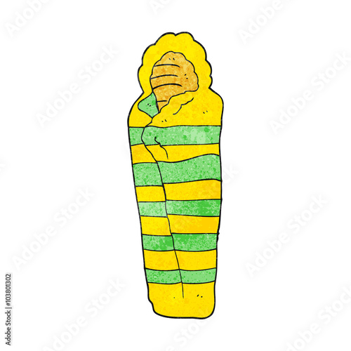 textured cartoon sleeping bag
