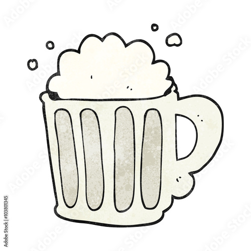 textured cartoon beer