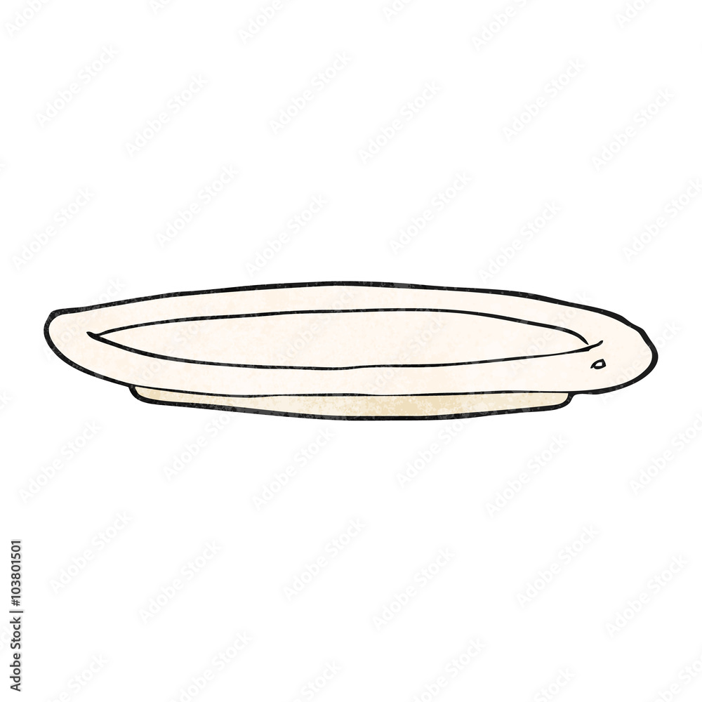 textured cartoon empty plate textured cartoon empty plate