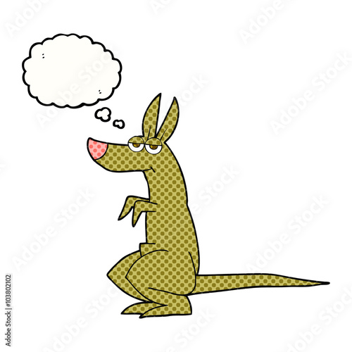 thought bubble cartoon kangaroo