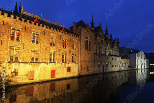 Houses and canals in Bruges