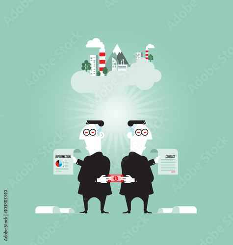 Business corruption concept