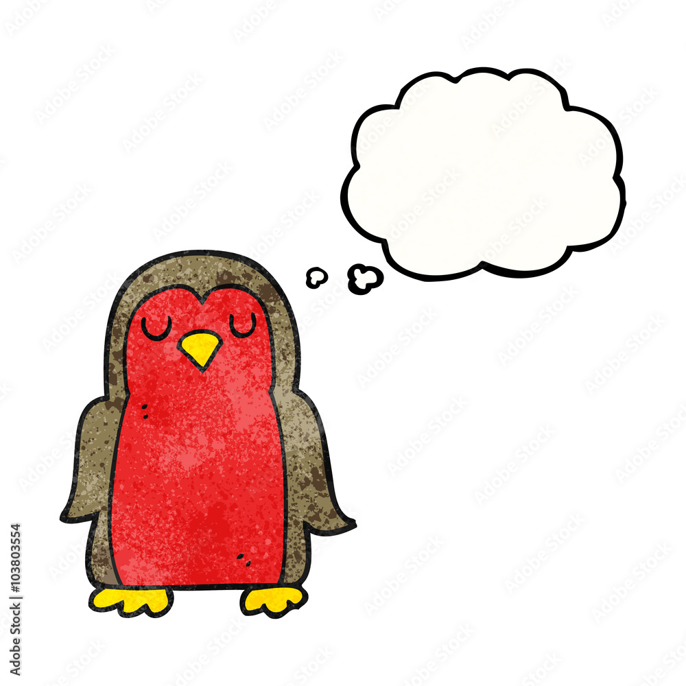 thought bubble textured cartoon christmas robin thought bubble textured cartoon christmas robin