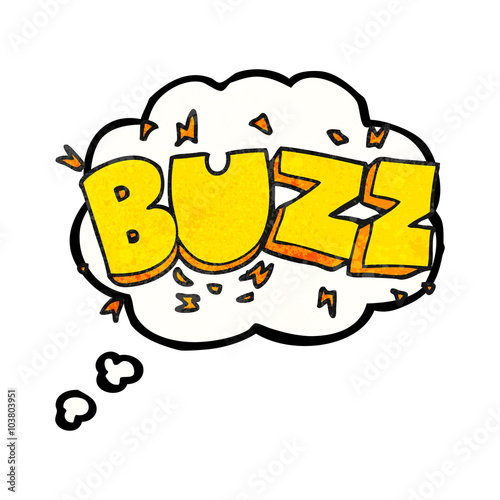 thought bubble textured cartoon buzz symbol