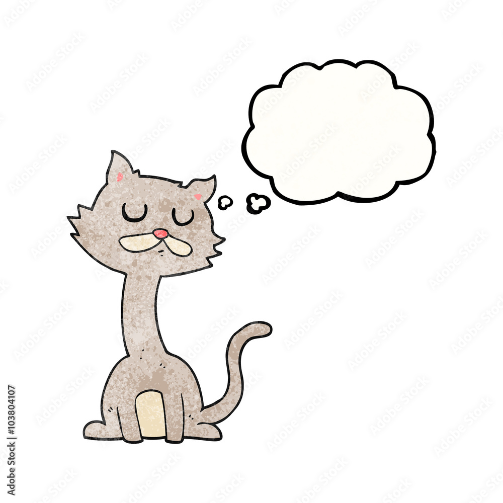 thought bubble textured cartoon cat thought bubble textured cartoon cat