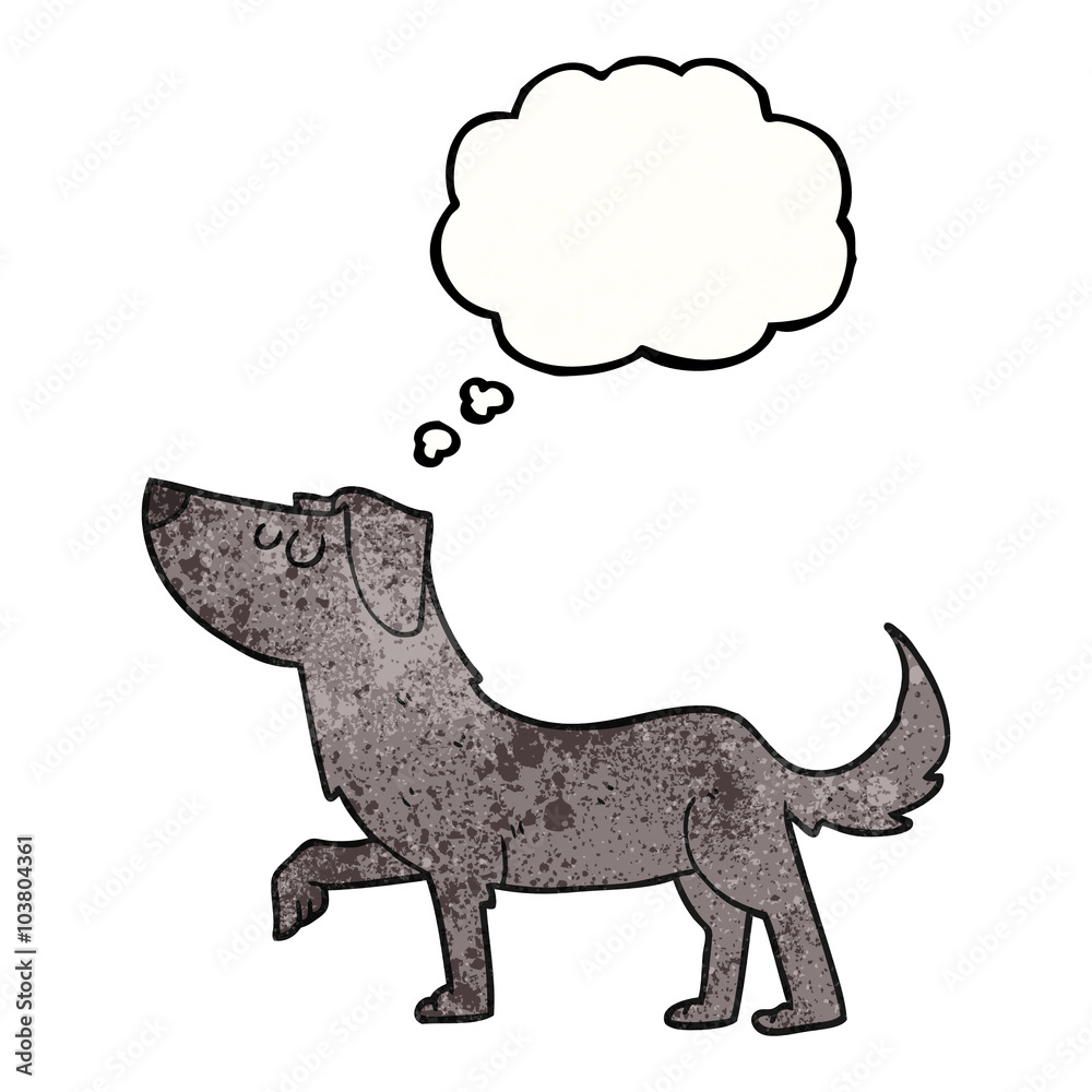 thought bubble textured cartoon dog thought bubble textured cartoon dog