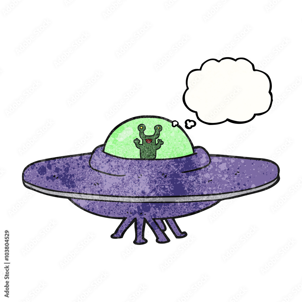 thought bubble textured cartoon alien spaceship thought bubble textured cartoon alien spaceship