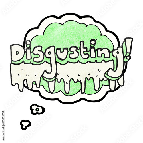 thought bubble textured cartoon disgusting symbol