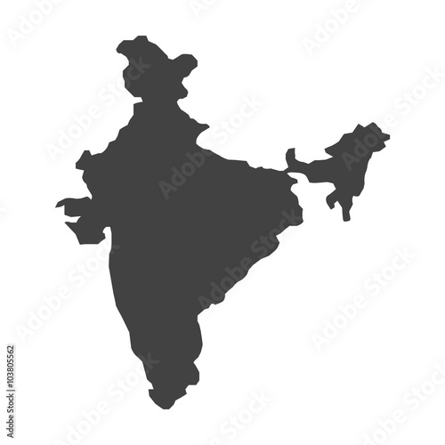 Concept map of India, vector design Illustration.