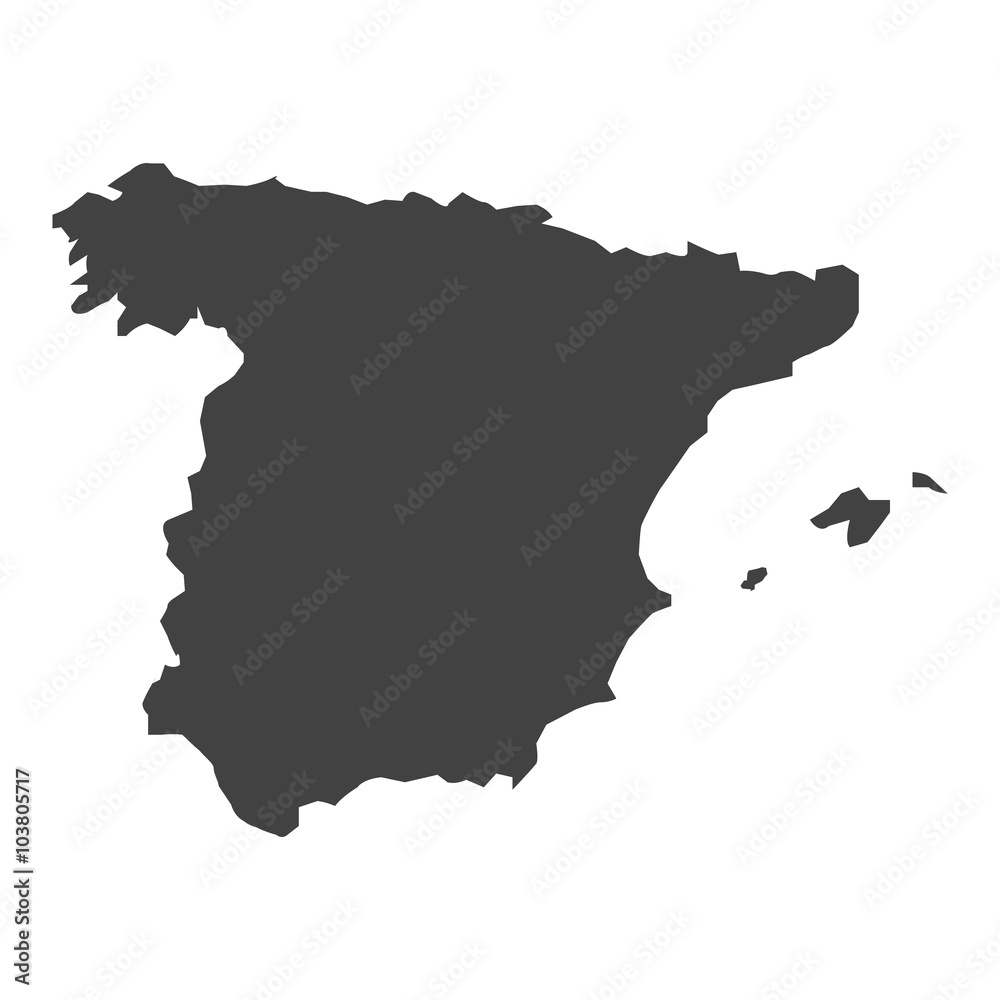vector map Spain