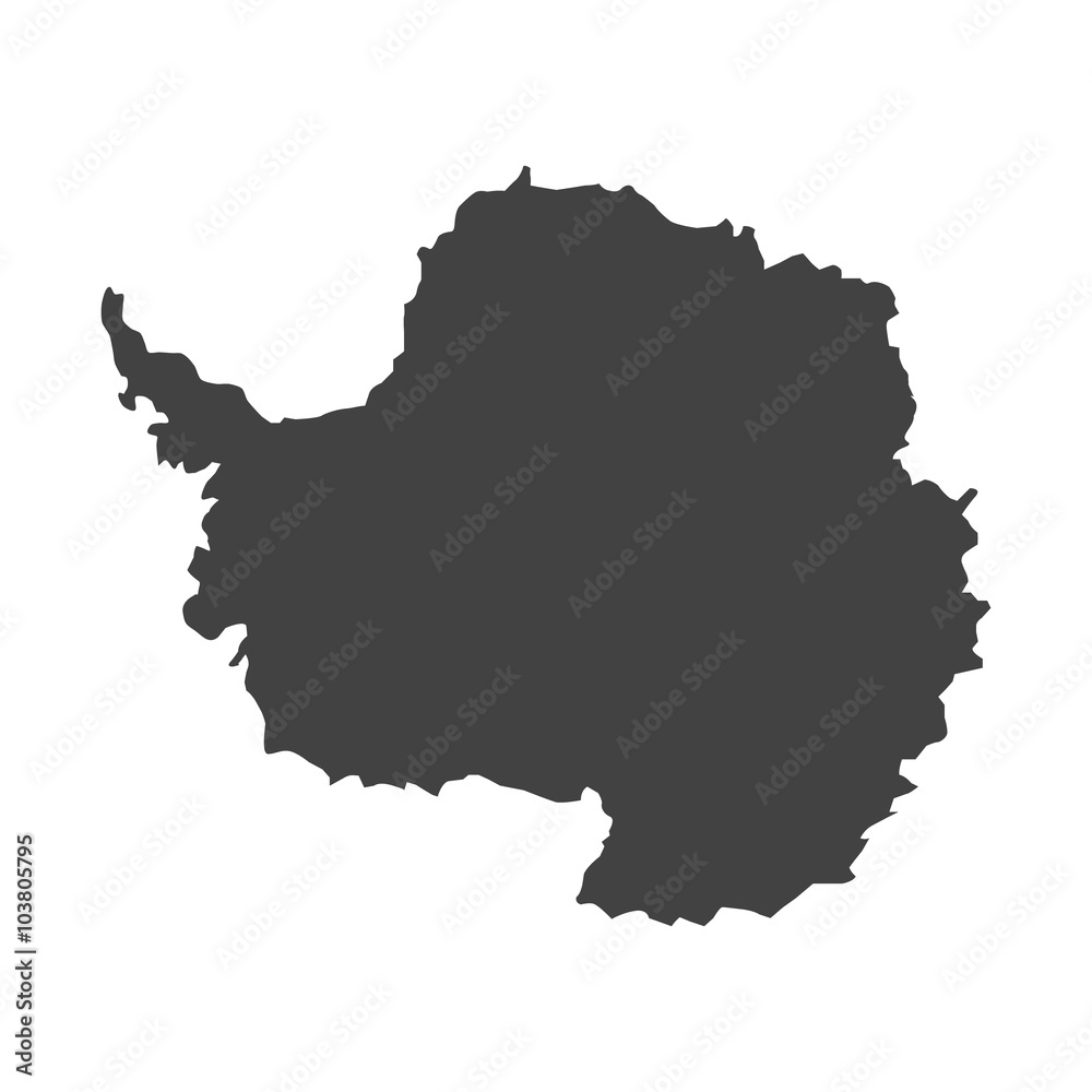 vector Illustration Antartica map