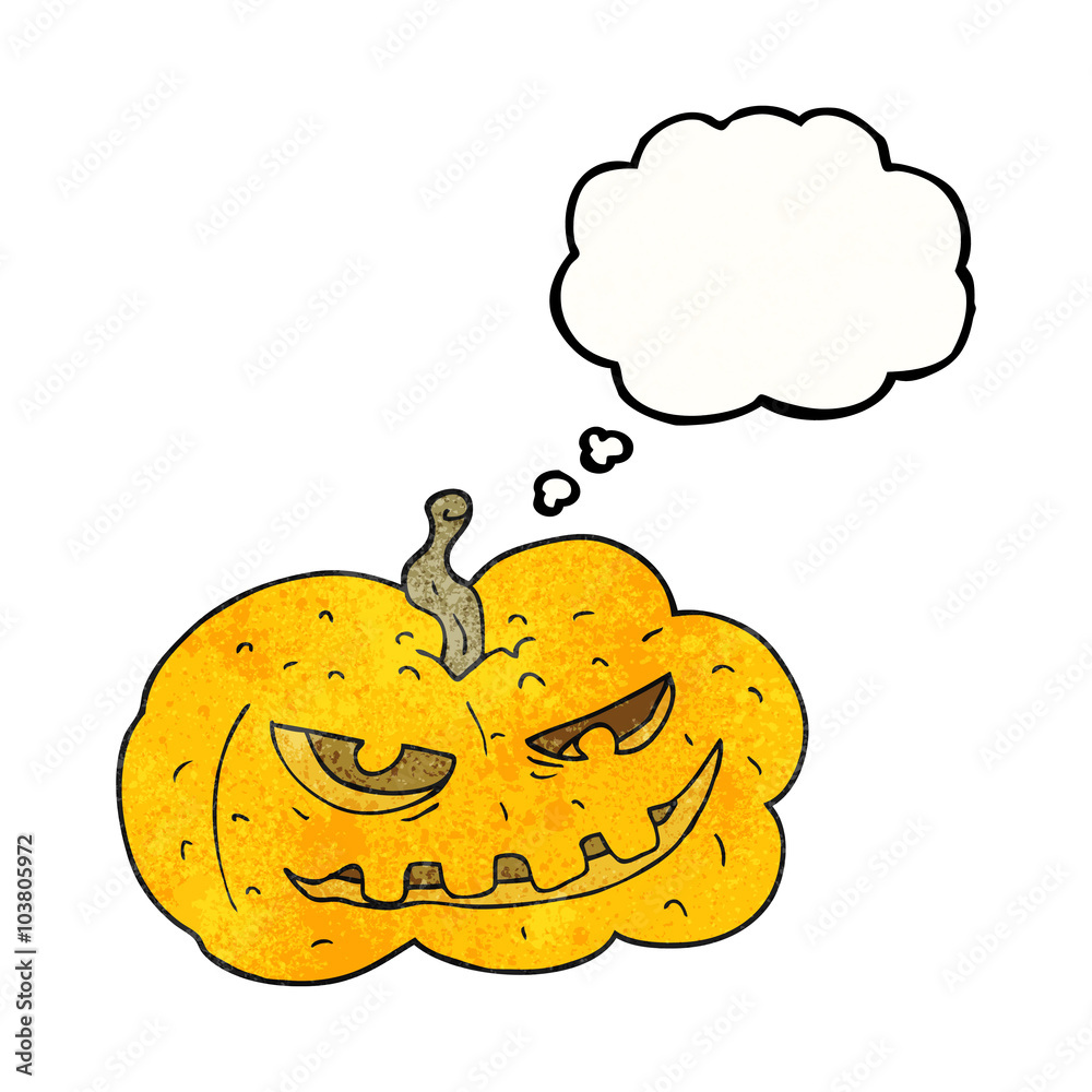 thought bubble textured cartoon halloween pumpkin thought bubble textured cartoon halloween pumpkin