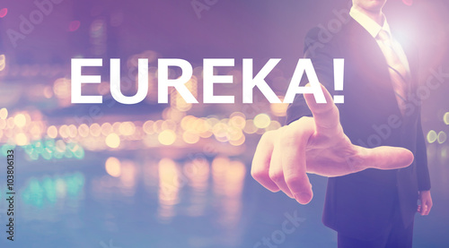 Eureka concept with businessman