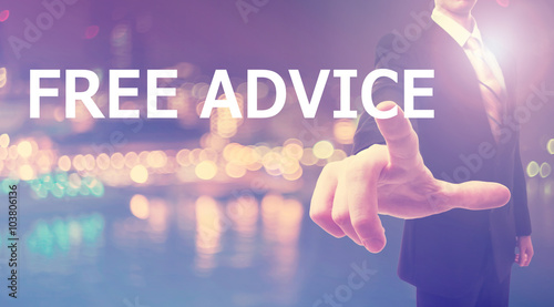 Free Advice concept with businessman