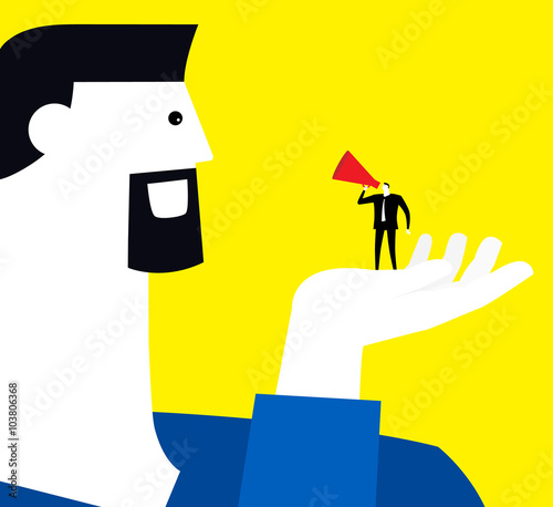 The courage to express / A business man is not afraid to express.