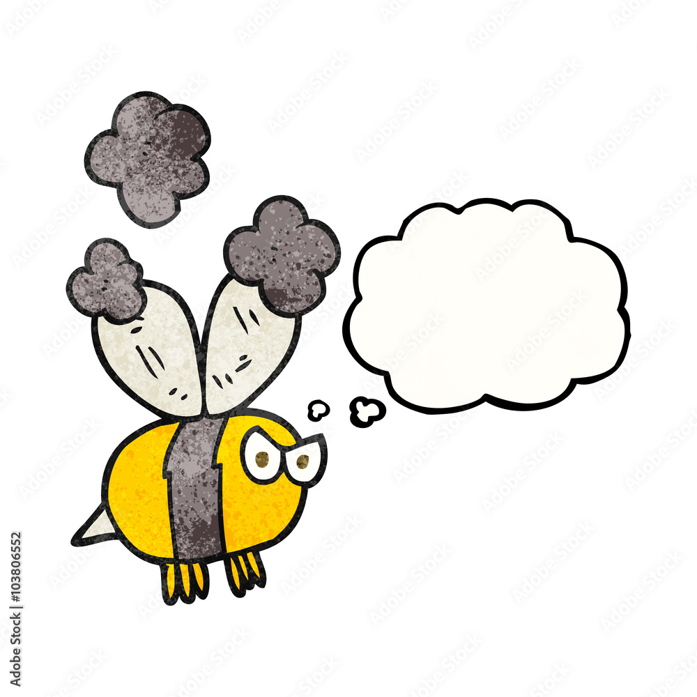 thought bubble textured cartoon angry bee thought bubble textured cartoon angry bee