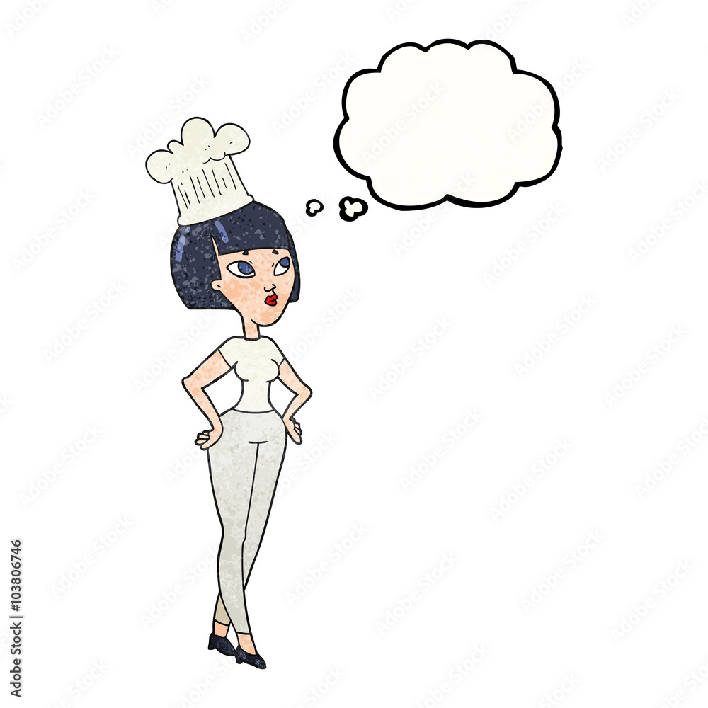 thought bubble textured cartoon chef thought bubble textured cartoon chef