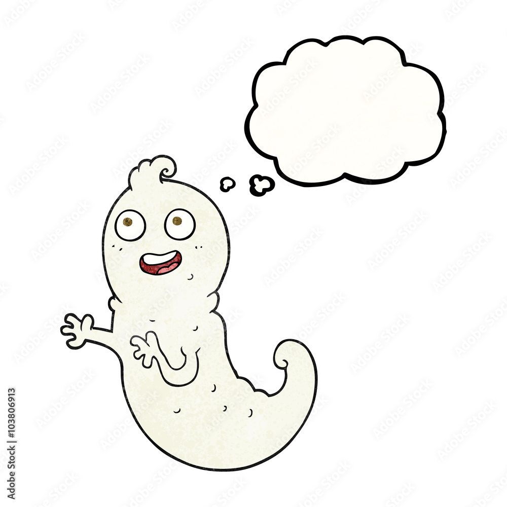 thought bubble textured cartoon ghost thought bubble textured cartoon ghost
