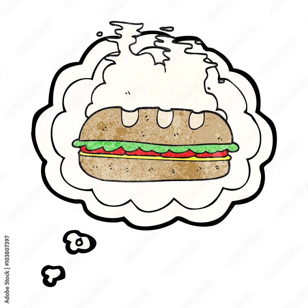 thought bubble textured cartoon huge sandwich thought bubble textured cartoon huge sandwich