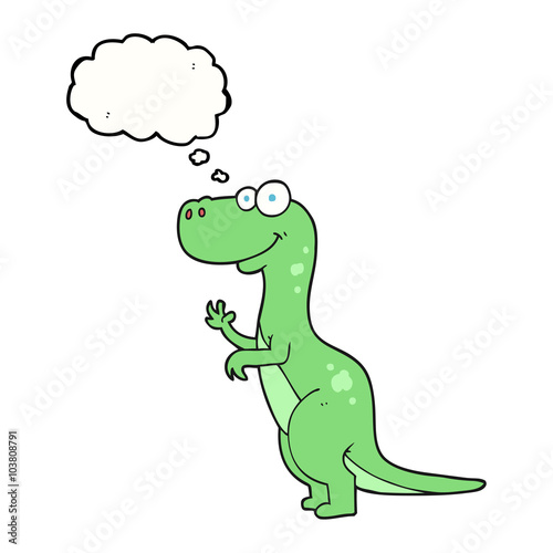 thought bubble cartoon dinosaur © lineartestpilot