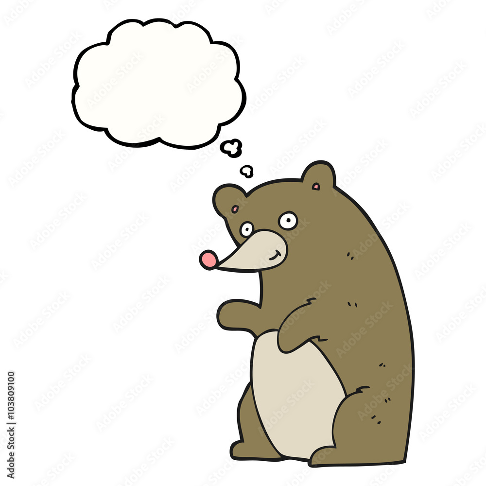 thought bubble cartoon bear thought bubble cartoon bear