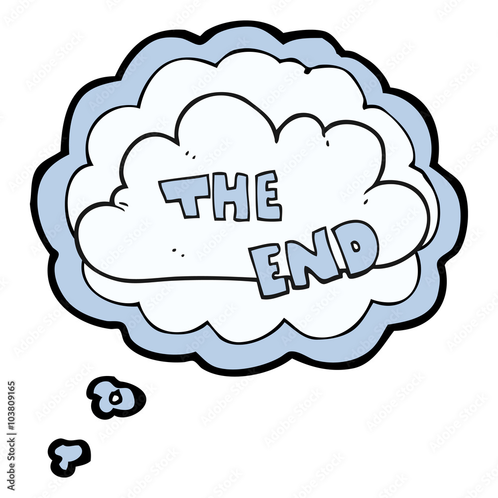 thought bubble cartoon The End symbol thought bubble cartoon The End symbol