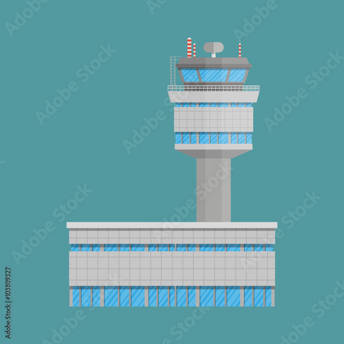 Airport control tower and terminal building