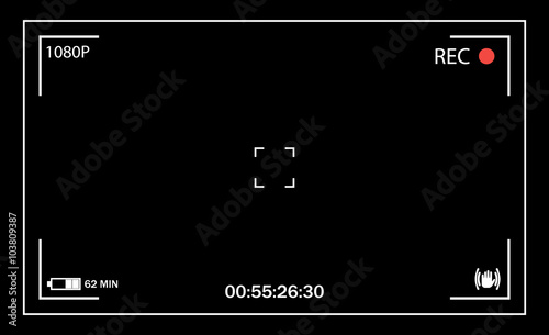 Camera viewfinder. user interface