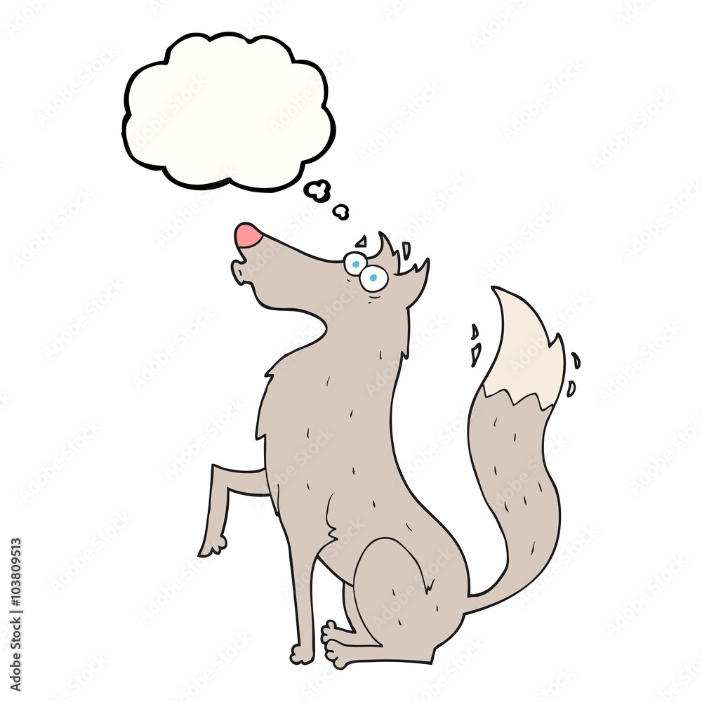 thought bubble cartoon wolf thought bubble cartoon wolf