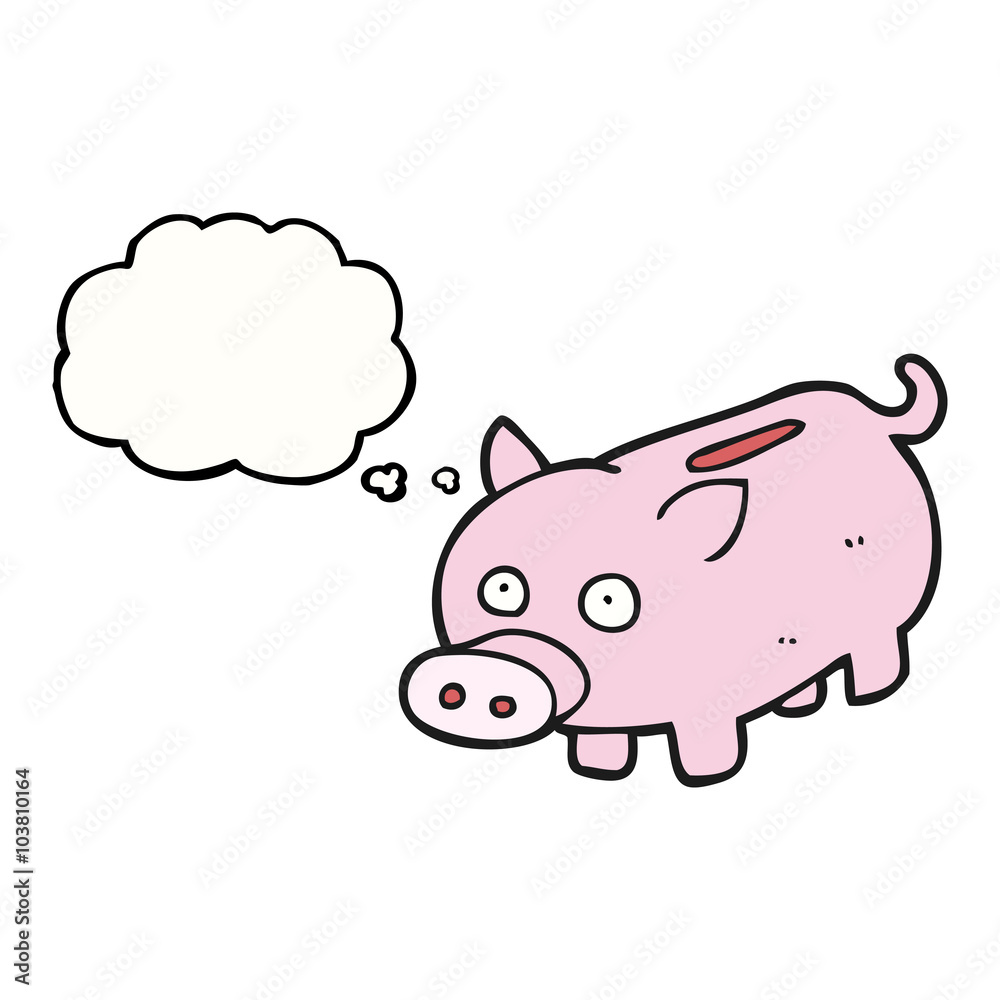 thought bubble cartoon piggy bank thought bubble cartoon piggy bank