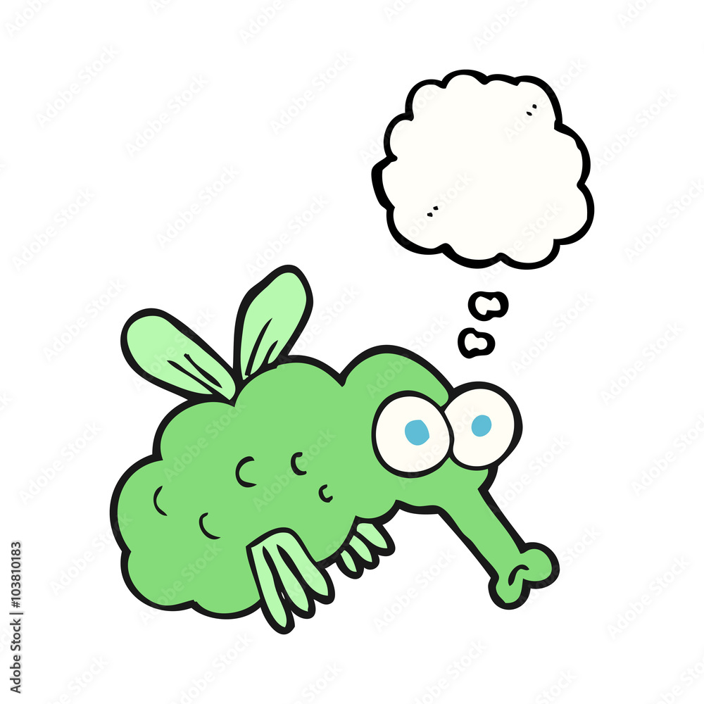 thought bubble cartoon fly