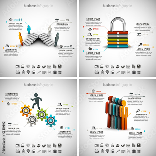 4 in 1  Infographics Bundle