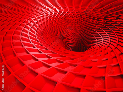 Red Tube Hole Tunnel Background