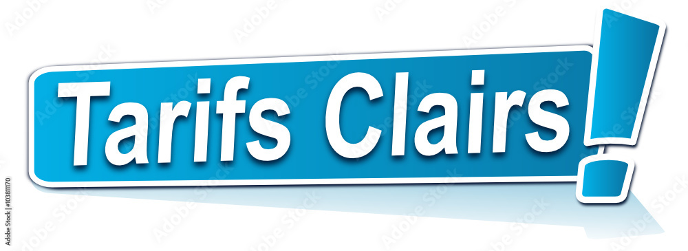 tarifs clairs sur étiquette bleue tarifs clairs sur étiquette bleue