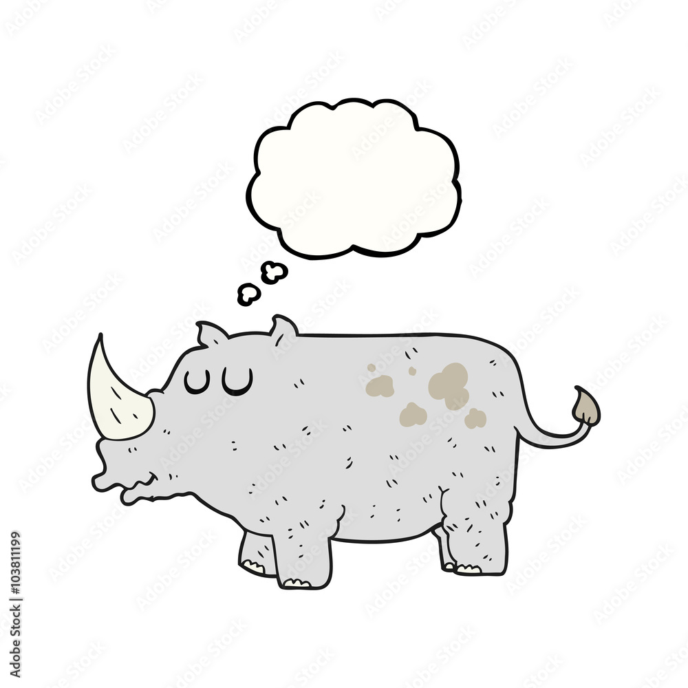 thought bubble cartoon rhino thought bubble cartoon rhino