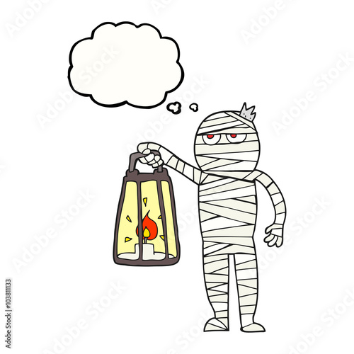 thought bubble cartoon mummy