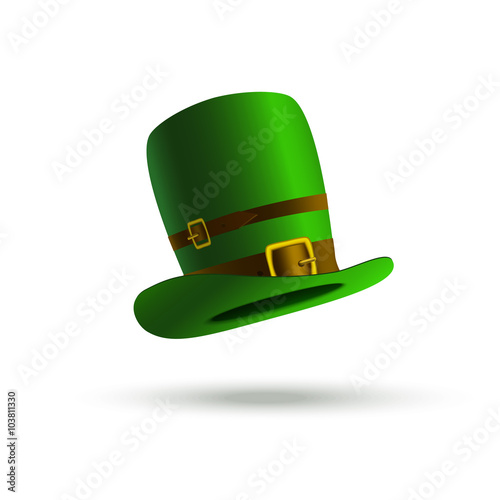 Leprechaun hat on a white background. Isolated object