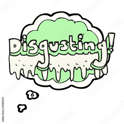 thought bubble cartoon disgusting symbol