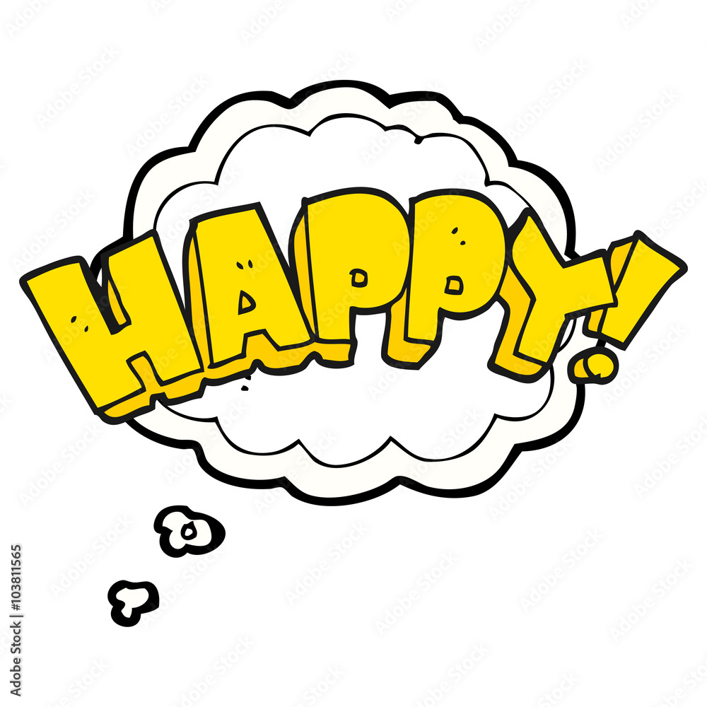 thought bubble cartoon happy text symbol thought bubble cartoon happy text symbol