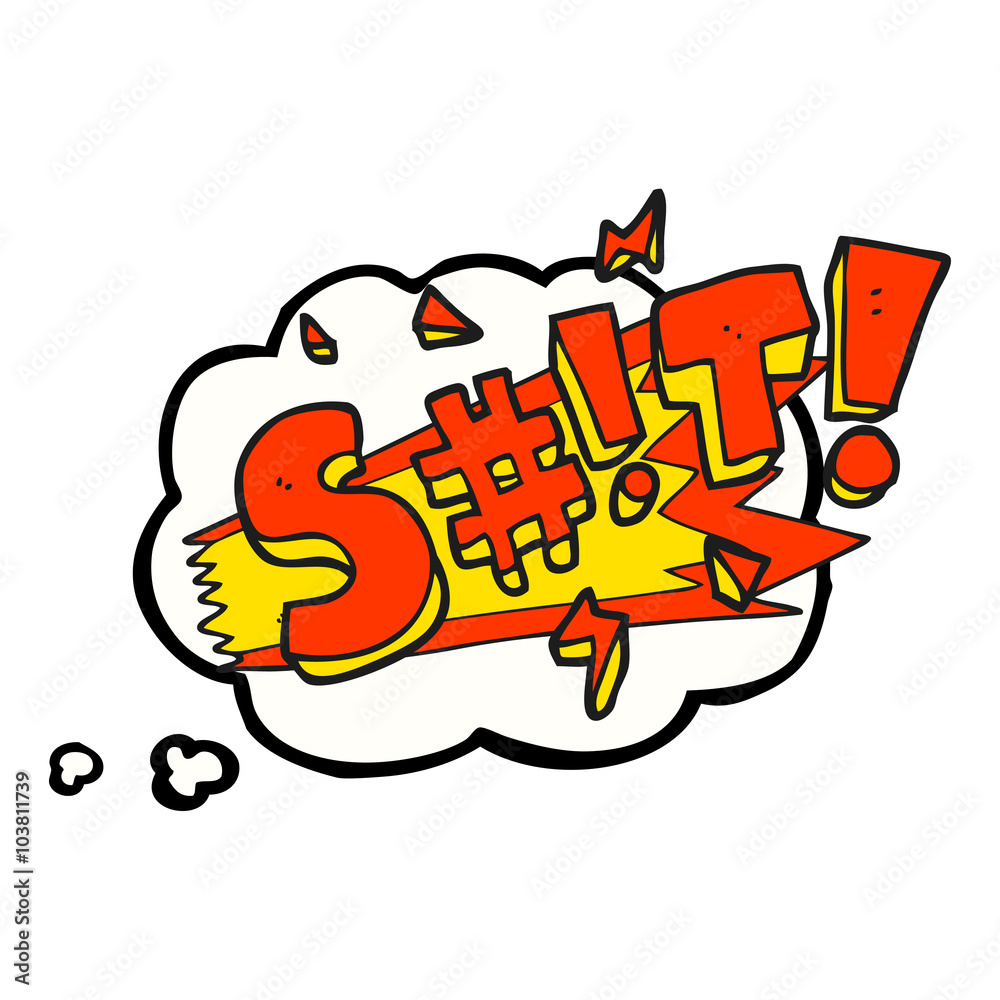 Fototapeta premium thought bubble cartoon swearword