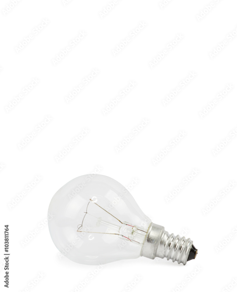 Light bulb isolated on white, Realistic photo image Light bulb isolated on white, Realistic photo image