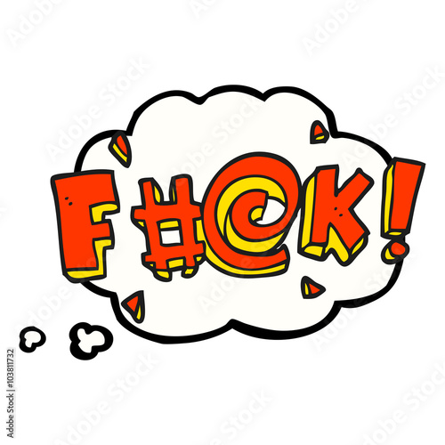 thought bubble cartoon swearword