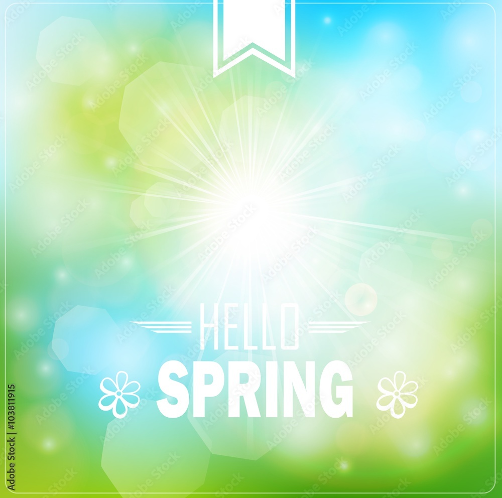 Spring Typography Poster or Greeting Card Design