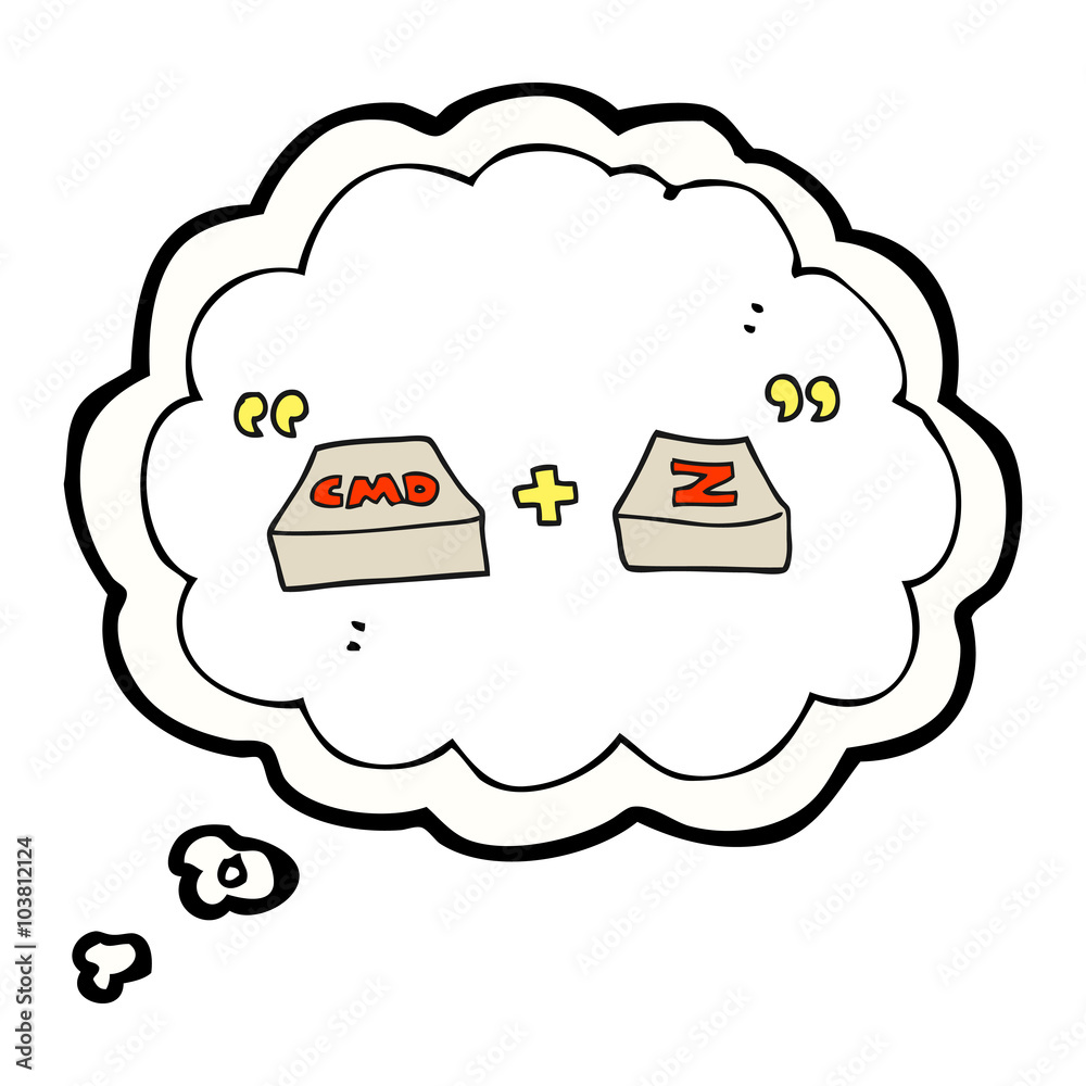thought bubble cartoon command Z function thought bubble cartoon command Z function