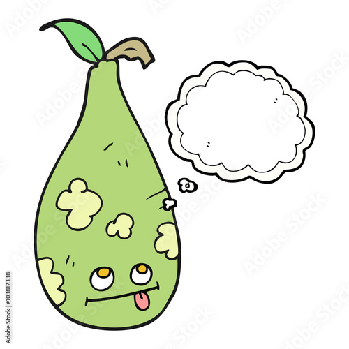 thought bubble cartoon pear