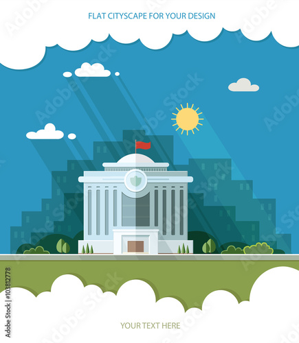 City landscape. municipal building, City Hall, the Government, t